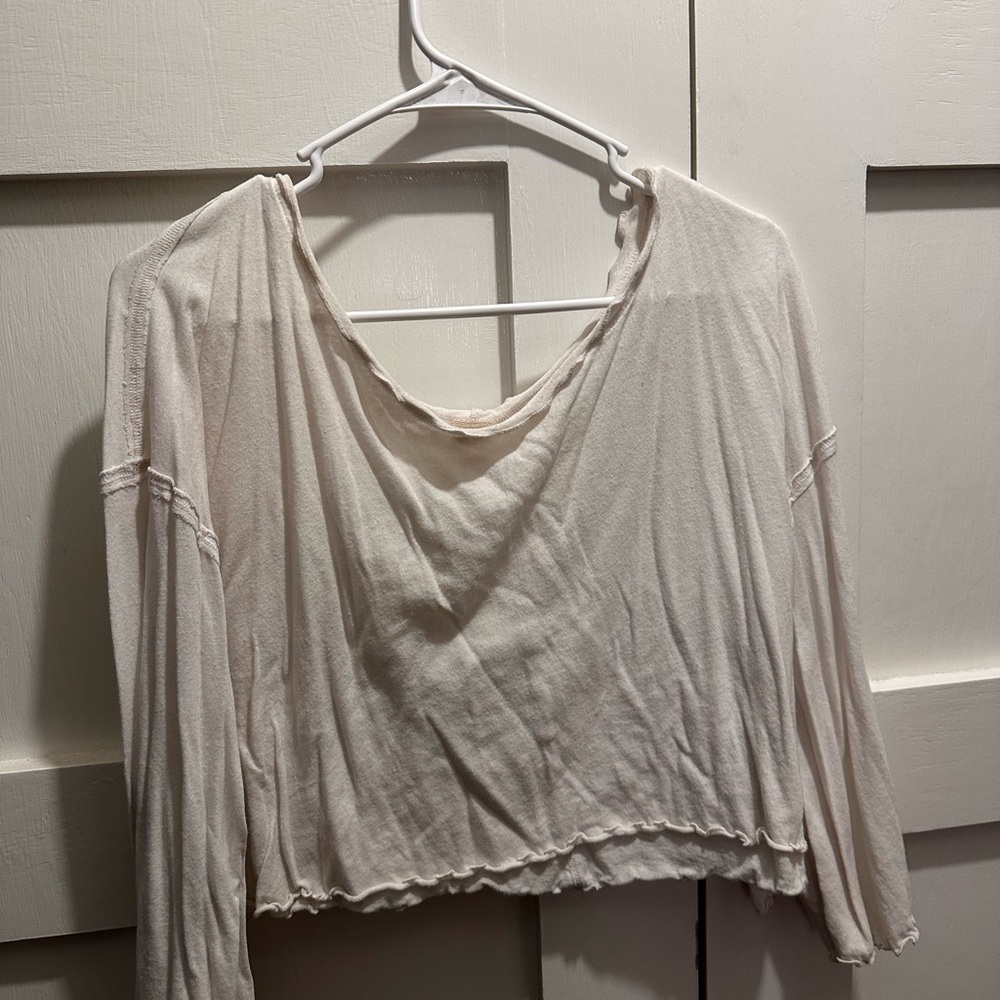 Free people Women's Cream Long Sleeve Top